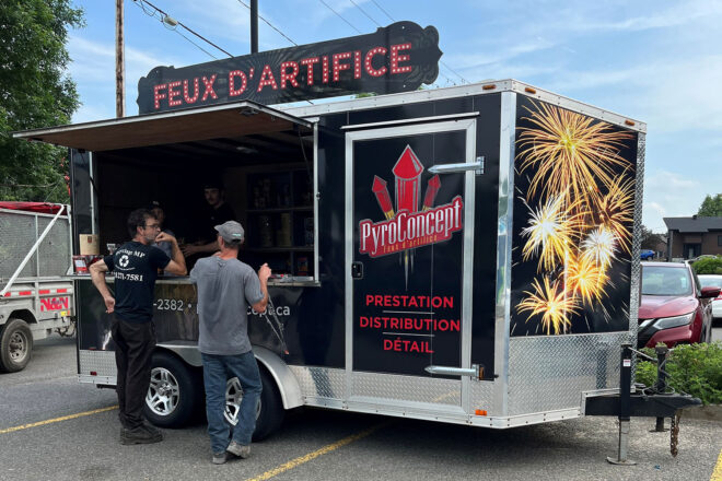 Vente au détail de feux d'artifice