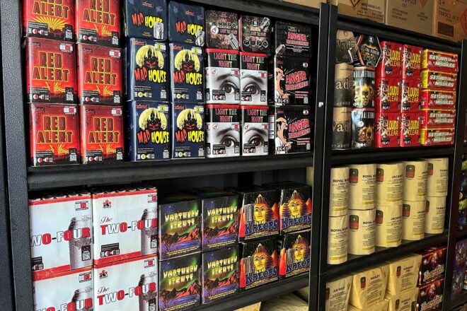 Vente au détail de feux d'artifice